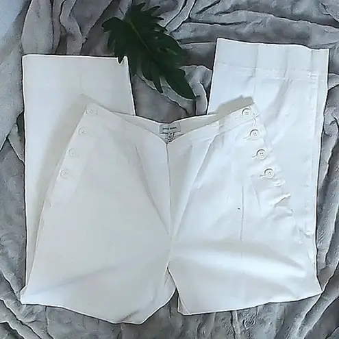 David Brooks White Side Button Sailor Style Pants Size 10P