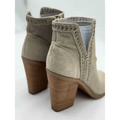 Vince Camuto NEW  Womens 8.5 Suede Block Heel Ankle Boots Grey Western Chic Shoes