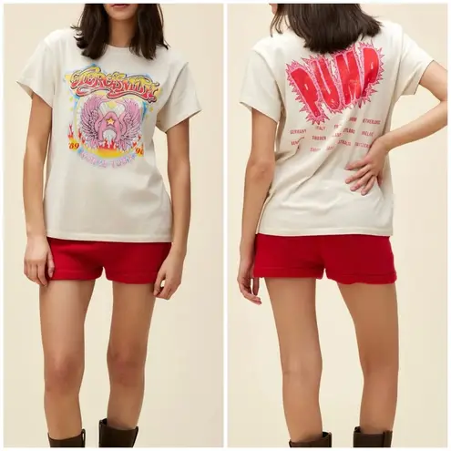 Daydreamer NWOT AEROSMITH WORLD TOUR 89-90 TOUR TEE - white - 1X