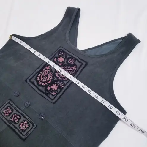 Amanda Smith Vintage 90's Y2K Suede Long Jumper Dress with side slits