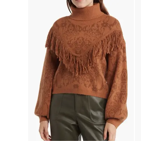 NWT Grey Collective Fringe Detail Sweater Chocolate Brown Y2K THRUSH Size XL