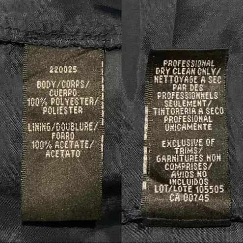 Monique Lhuillier Ruffle Evening Gown, Navy Blue, Size 4