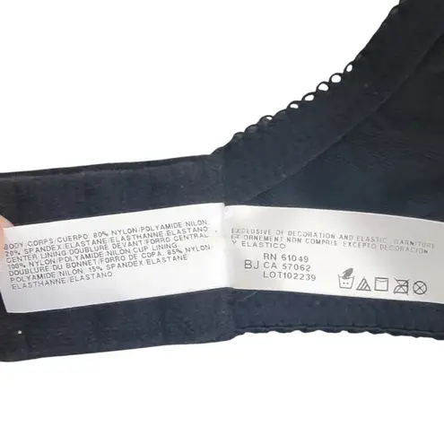 Wacoal 855367 Jacquard Underwire Bra Black 32DD