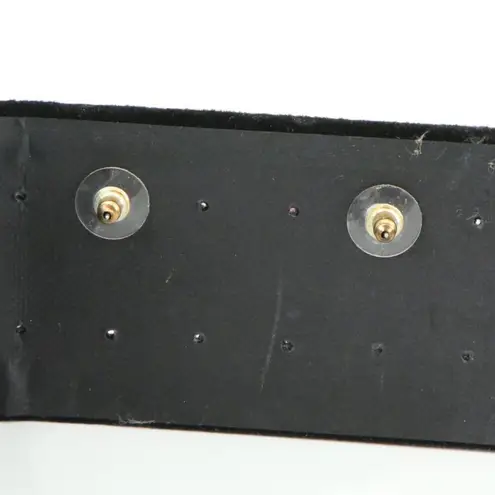 Betsey Johnson  Black Puff Heart Pink Wrapped Rhinestone Hoop Earrings