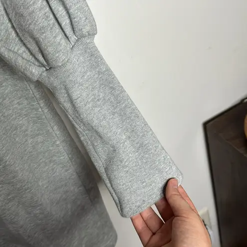 J.Crew  Original cotton terry puff-sleeve sweatshirt dress in light grey size XS