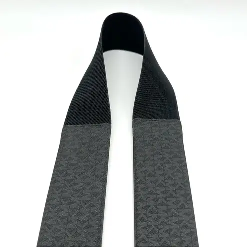 Michael Michael Kors Accessories Elastic Mk Logo Buckle Black Stretchable Belt