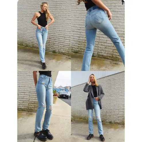MOTHER Denim NWOT MOTHER SUPERIOR High Waisted Rider Skimp The Confession Distressed Jeans 26