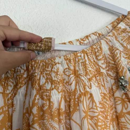 Las Noches Ibiza by Eric and Jack Tiered Long Sleeve Mini Dress Small White