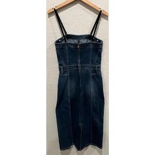 Wash Lab Retro Denim Corset Dress Size Small Blue