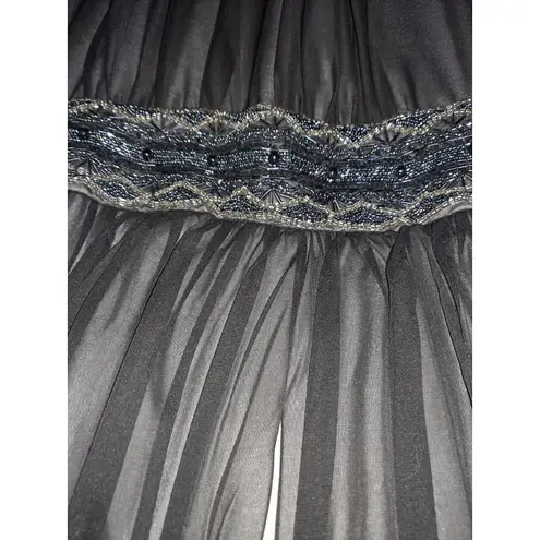 K. Jordan Black Sleeveless Midi Dress With Beaded Accents Size 18W