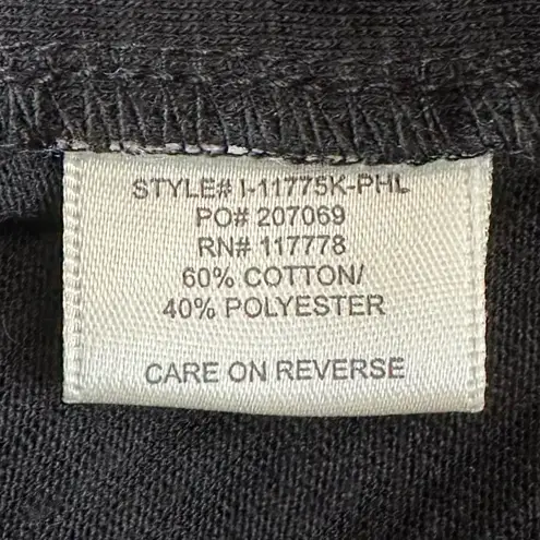 Lovestitch Black Side Lace Up Asymmetrical Hem Top, Sz Medium