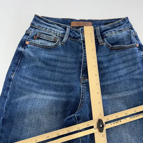 Judy Blue Jeans Womens 0/24 Blue Saturday Vibes High Rise Embroidered Wide Crop