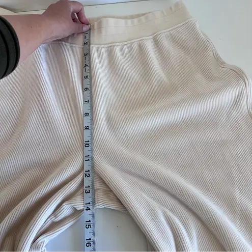 Marine layer Women's Cord Velour Wide Leg Pant Cream