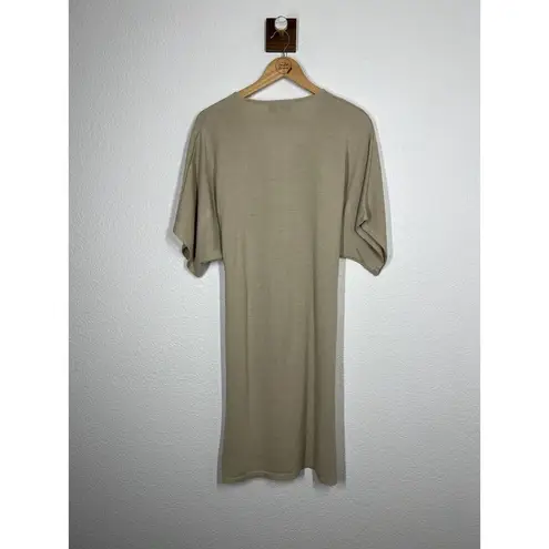 Daisy Street Tie Waist Knitted Shirt Dress XL Nude Dolman Sleeves