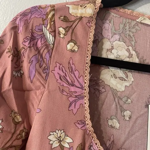 SPELL AND THE GYPSY Rosa 90s Mini Dress Size Small Pink NEW Floral Whimsical