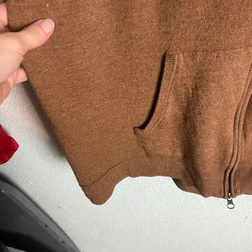 Goodthreads Size Xxl Brown Full Zip Hoodie Sweater Wool Blend Neutral Minimalist