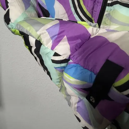 Free People NEW New  In A Bubble Printed Puffer Neon Purple Vest Small Whimsical