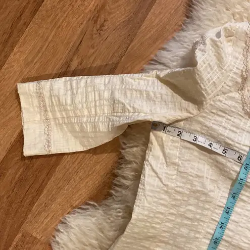 Shin Choi Skirt Set Lace Floral Midi Cottagecore Pleated Cotton Cream EUC Sz 4