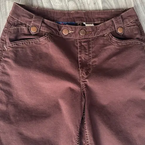 Elegant Brown Cropped Pants with Straight