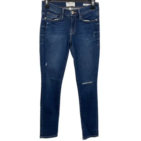 Frame Le Skinny de Jeanne Crop Jeans Size 26 Denim Blue in Latigo Canyon