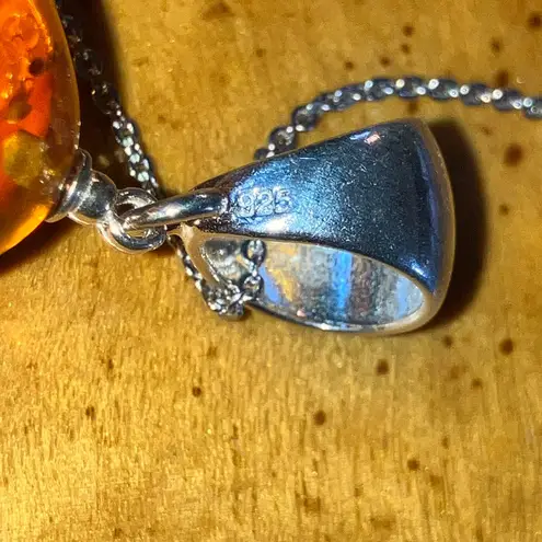 Natural Baltic Amber Sterling Silver Necklace