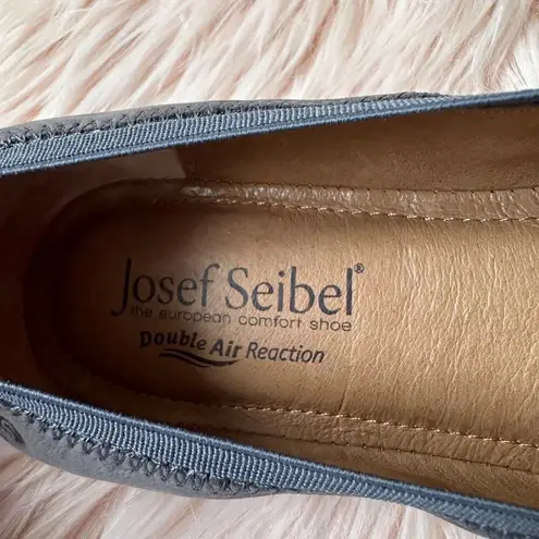 Josef Seibel Gray Suede Pippa Cap Toe Flat sz 8