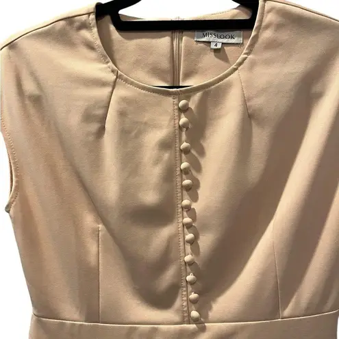 Set Of 2 Dresses MISSLOOK Rewind Size 4 Buttoned Mini Dresses Sleeveless Halter Orange