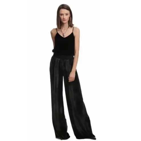 NWT ATM Anthony Thomas Melillo Velvet Wide Leg Pants in Baby Blue