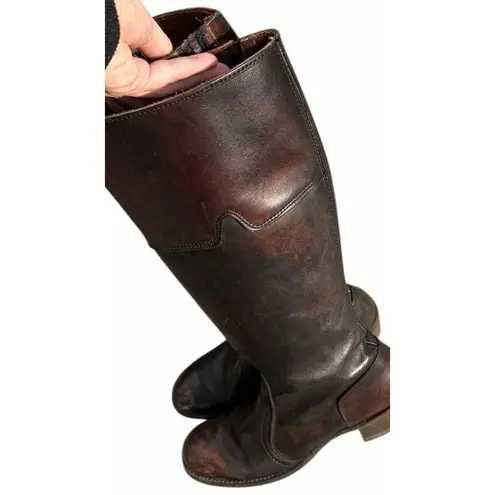 Vintage 1970s Dexter Bootmakers Boots – Red Brown Rustic Leather Women’s US 9.5