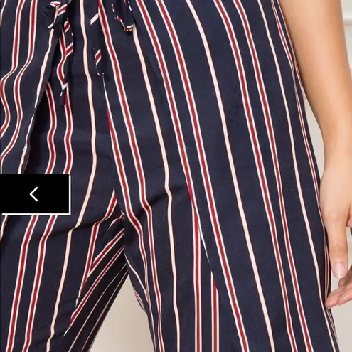 superdown Revolve  Morgan Navy, Red and White Striped Tie Front Pants