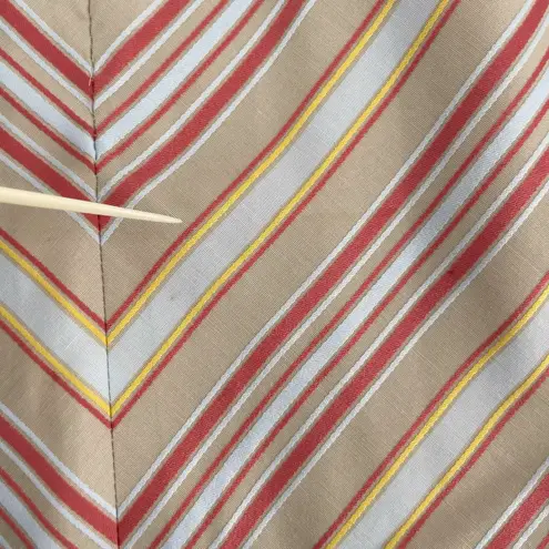 ICB Japanese Skirt Chevron Striped Neutral Salmon Pink Corporate Office Size 2