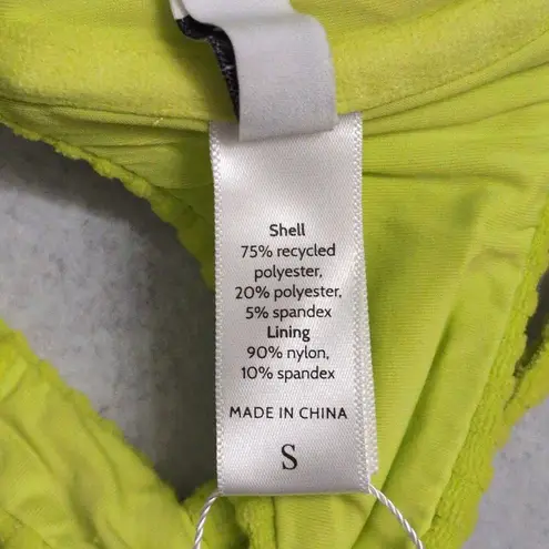 ANDIE The Bermuda Top Rib Terry Neon Lime Swimwear Bathing Suit Size S New