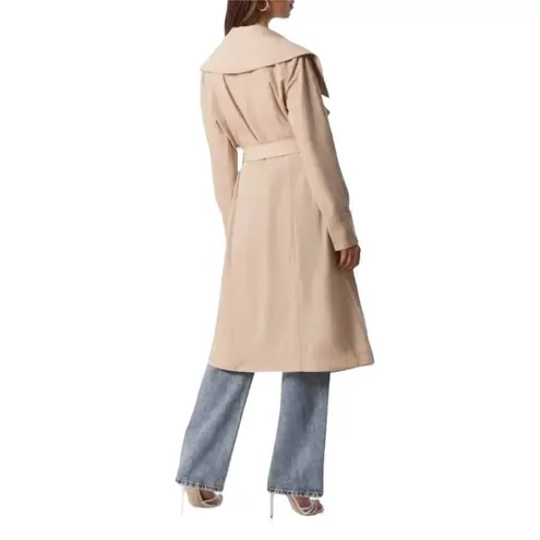 Avec Les Filles Tan Trench Coat Lightweight Drape Belted Jacket Size 2X