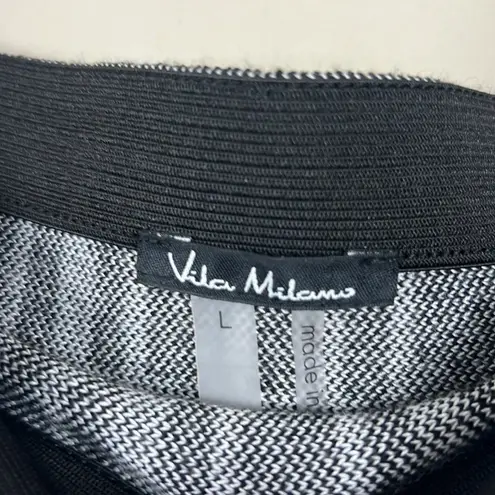 Vila Milano Mini Skirt Womens L Black White Plaid A-Line Preppy School Girl Y2K