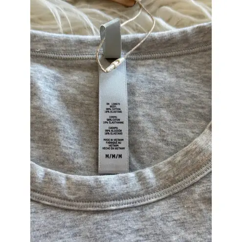 SKIMS Cotton Jersey High Neck Tank Light Heather Grey Size Medium