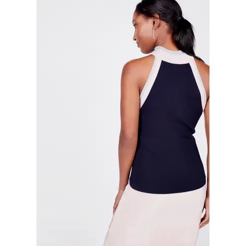 525 America Contrast Trim Sweater Tank XS Women’s Top Going Out Navy Blue