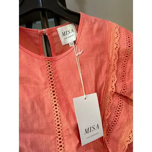 MISA Los Angeles Nilu Top & Banu Skirt Coral Womens Size XS