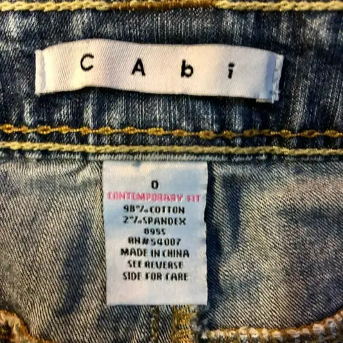 CAbi  Jeans Womens 0 Used Embroidered Pockets 90s Bootcut