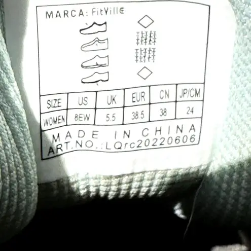 Fitville Rebound Core Running Shoes PropelCore Wide Toe Box Mint Green Gray 8