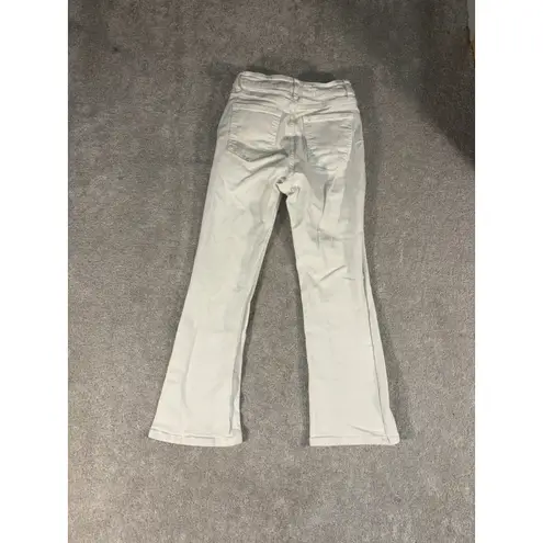 oraije paris white jeans cropped flare boot cut Size Small 25x24