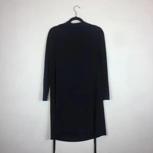 ALLSAINTS Amei Black Long Sleeve Drape Tie Dress Small Whimsygoth Emo Chic