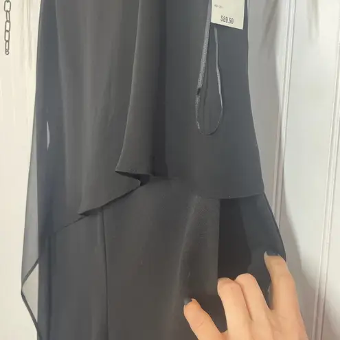 Thalia Sodi NWT Thalia Women’s Black Chiffon Overlay Romper Jumpsuit Small