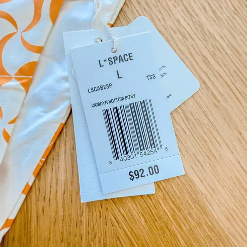 L Space Womens Bikini Bottom Size L Orange Camdyn Bitsy Swim Y2K Beach Vacation Size L