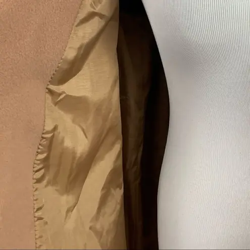 Vintage single button wool swing coat tan L Tan Size L