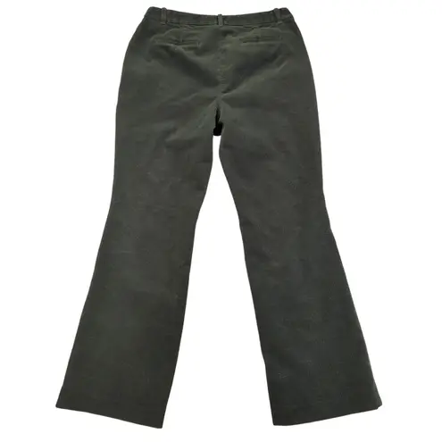 Brooks Brothers Women's Size 10 Corduroy Flared Pants Olive Green Heavy