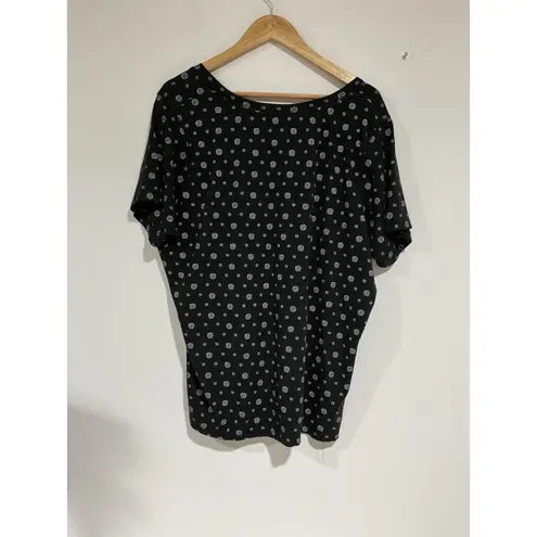 Black & White Womans Presswick & Moore Pullover Short Sleeve Black White T Shirt 3x - Image 2