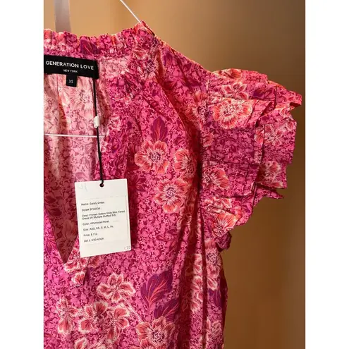 Generation Love NWT Sandy Floral Pink Tiered Dress size XS