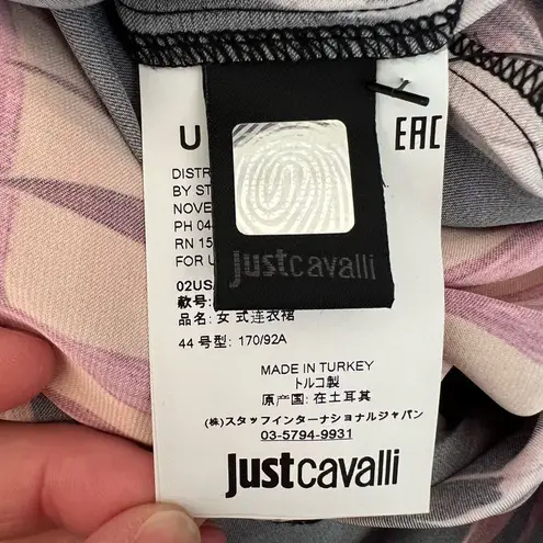 Just Cavalli Cape Sleeve Keyhole Dress Size 44IT Medium