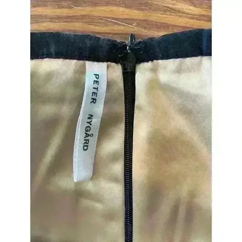 Peter Nygard A-Line 100% Silk Black skirt, size 10