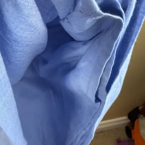 Boden USA Boden Chambray Blue Cotton V Neck Pocket Shift Dress Womens US 2R Resortwear